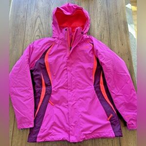 The North Face Girl’s Pink Hyvent Layered Snow Ski Jacket